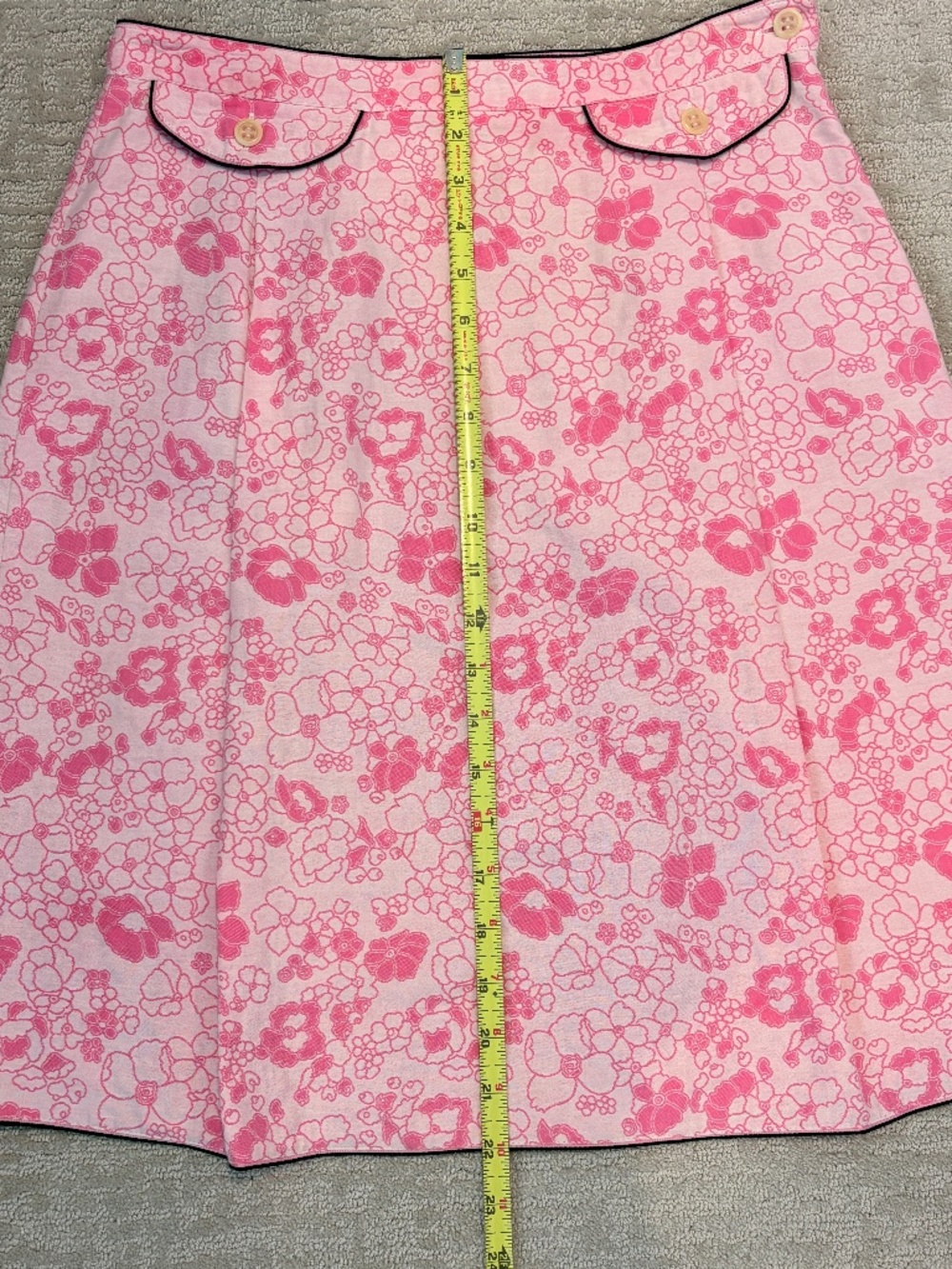 Weekend MaxMara Pink Floral A-Line Skirt Size 4